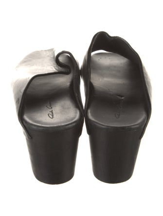 Rick Owens Leather Studded Accents Slides