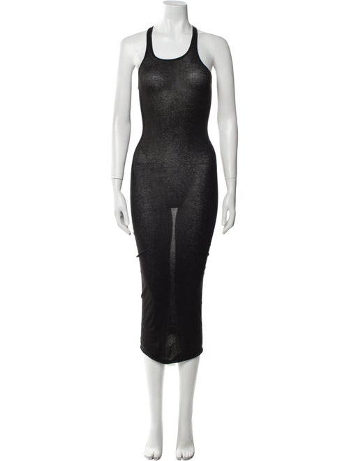 Rick Owens Scoop Neck Long Dress