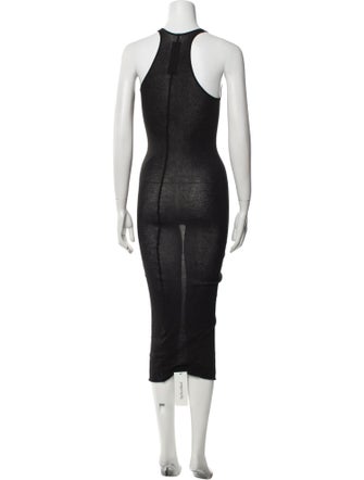 Rick Owens Scoop Neck Long Dress