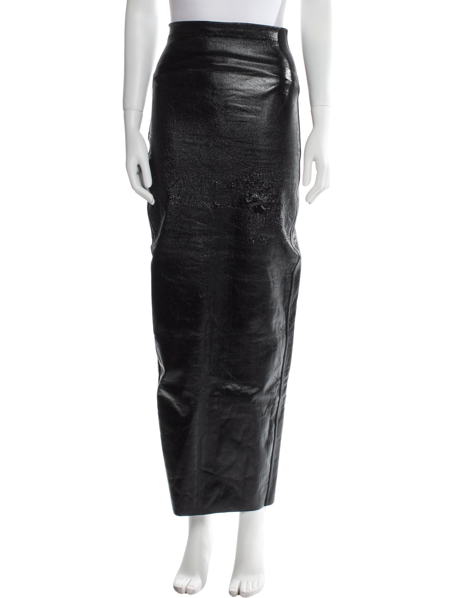 Rick Owens Raw-Edge Trim Long Skirt
