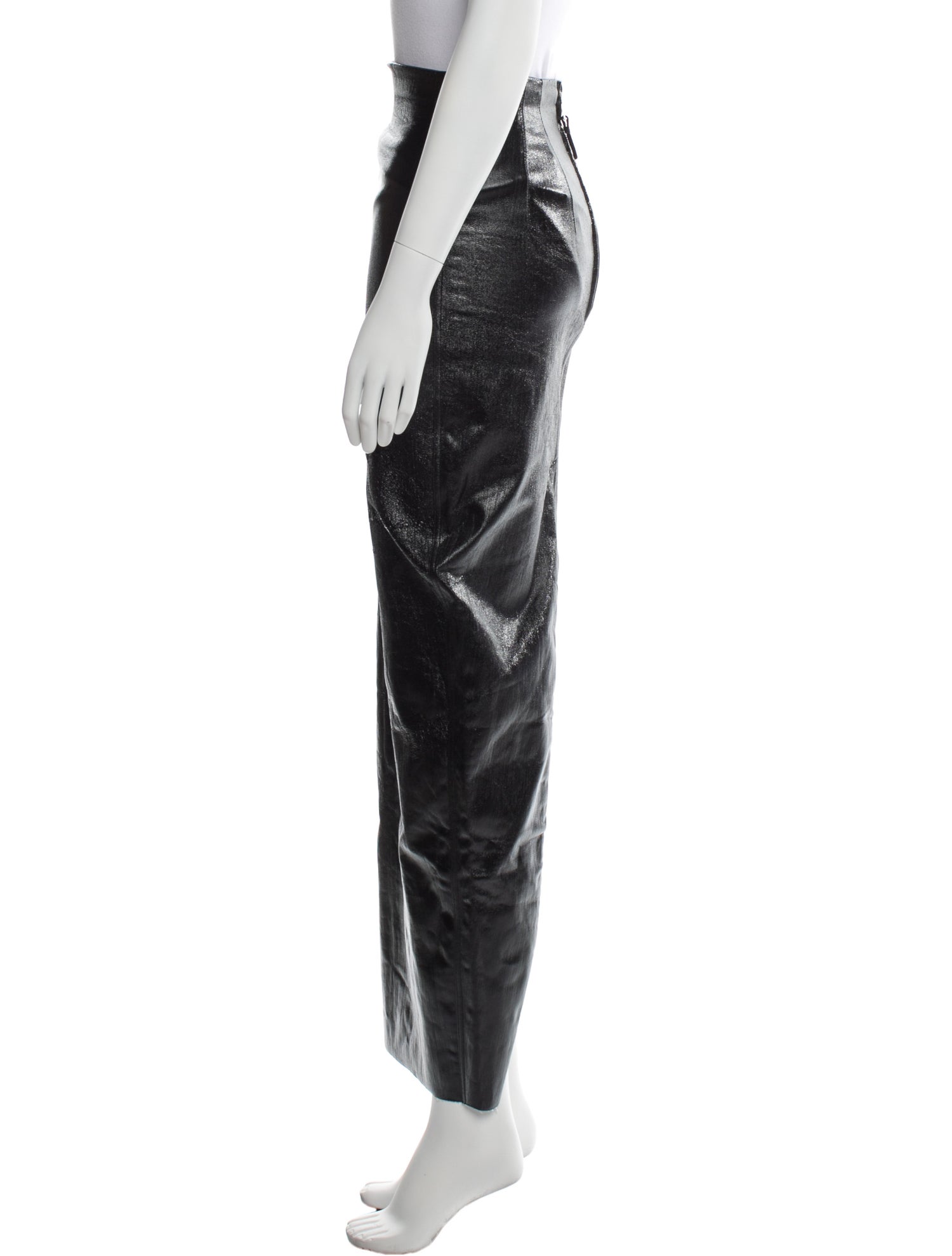 Rick Owens Raw-Edge Trim Long Skirt