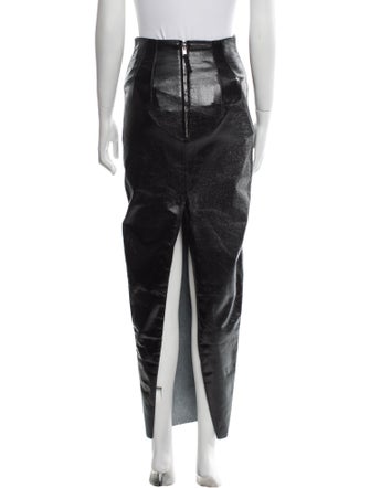 Rick Owens Raw-Edge Trim Long Skirt