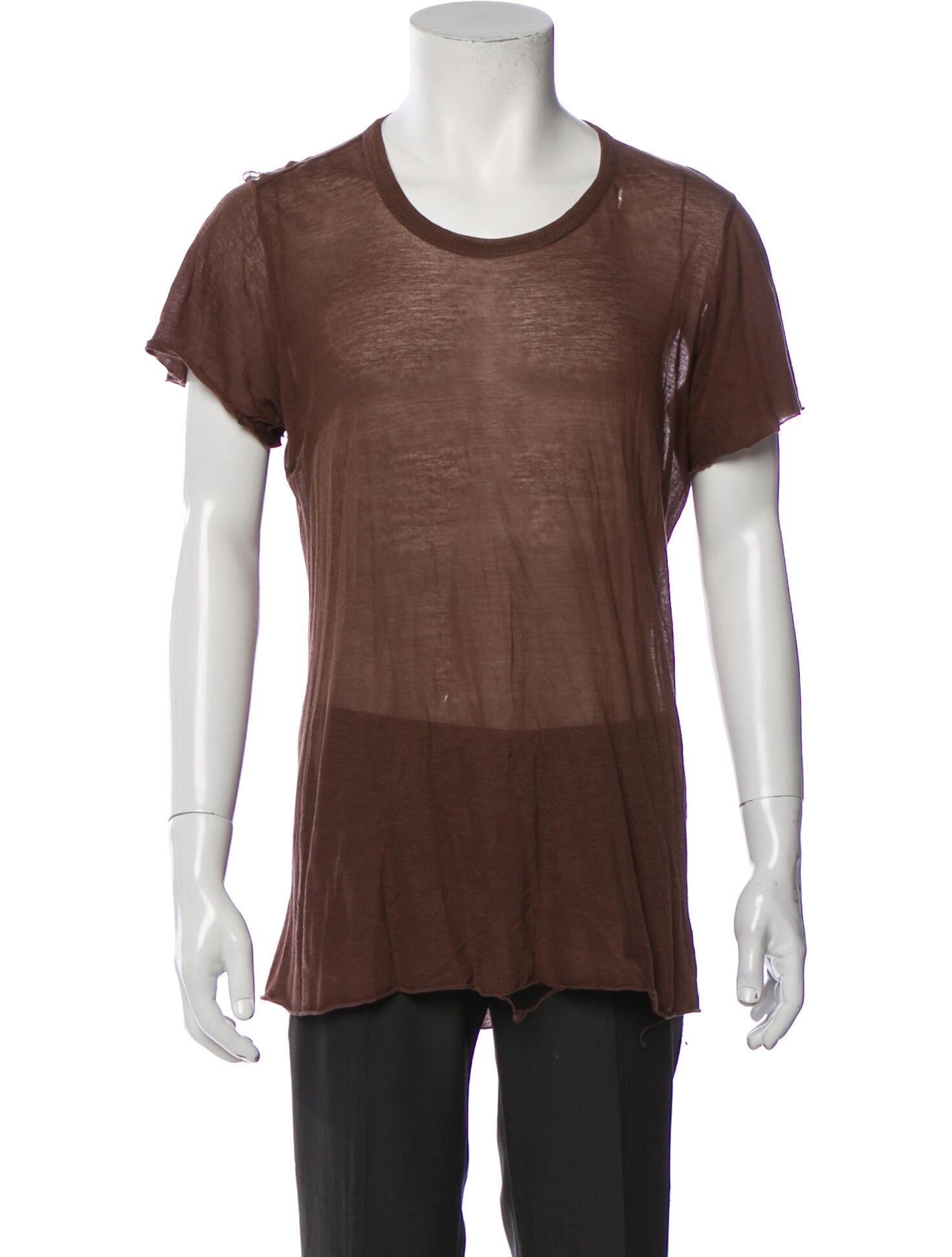 Rick Owens Scoop Neck Short Sleeve T-Shirt