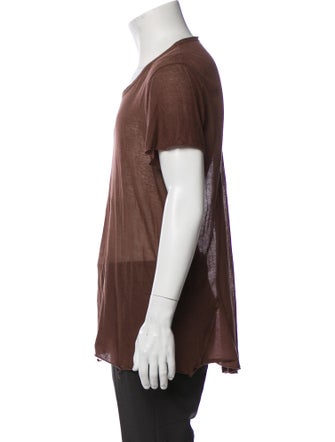 Rick Owens Scoop Neck Short Sleeve T-Shirt