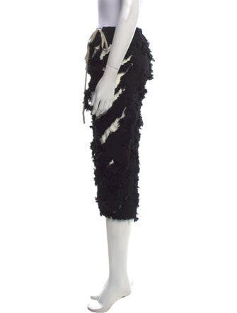 Rick Owens Lace Pattern Midi Length Skirt