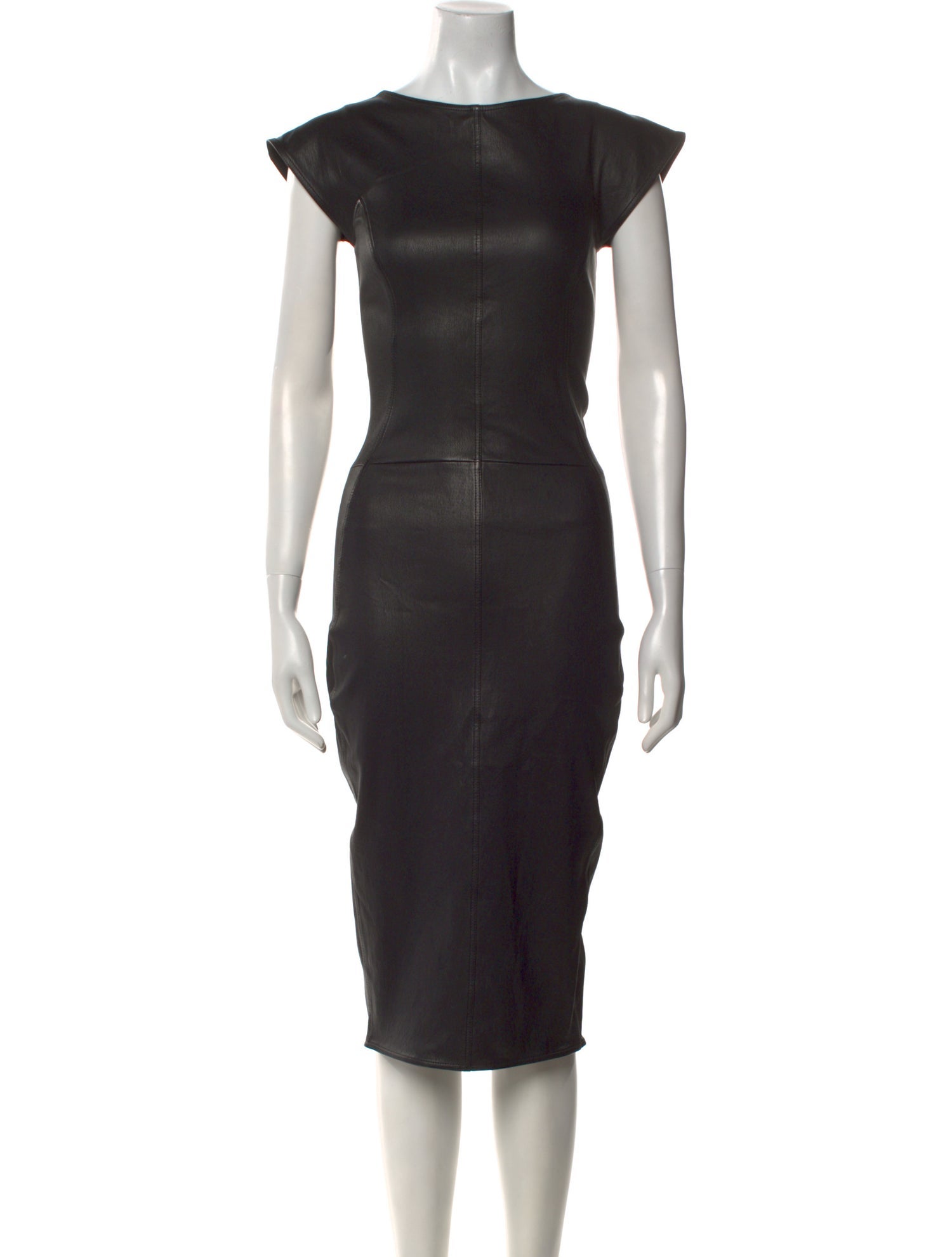 Rick Owens Lamb Leather Midi Length Dress w/ Tags