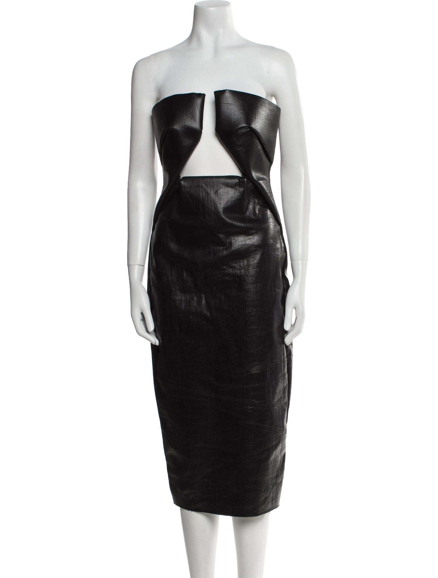 Rick Owens Strapless Knee-Length Dress