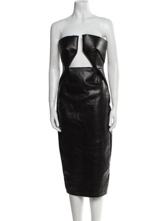 Rick Owens Strapless Knee-Length Dress
