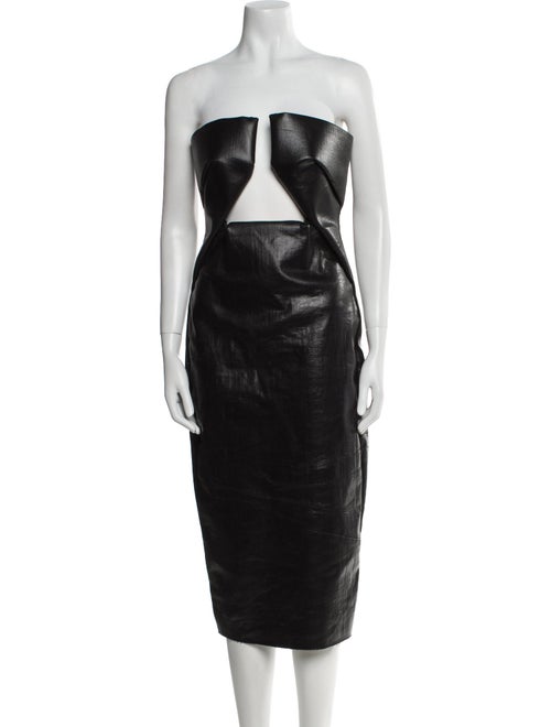 Rick Owens Strapless Knee-Length Dress