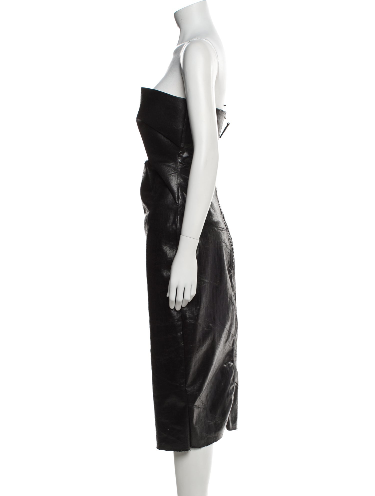 Rick Owens Strapless Knee-Length Dress