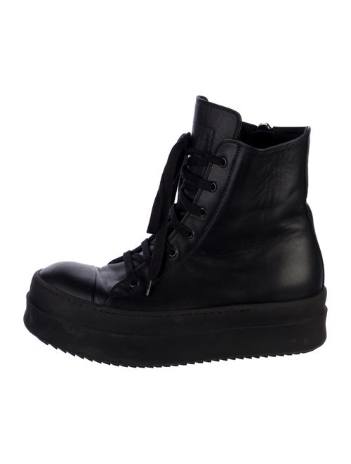 Rick Owens Leather Lace-Up Boots