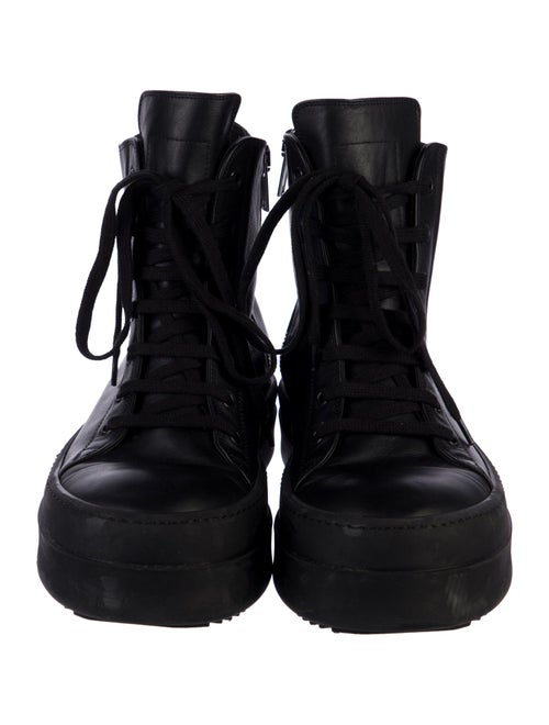 Rick Owens Leather Lace-Up Boots