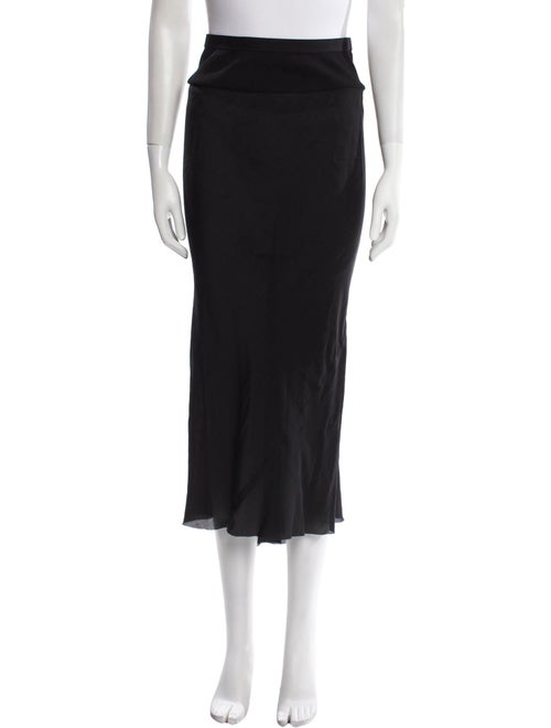 Rick Owens Raw-Edge Trim Midi Length Skirt
