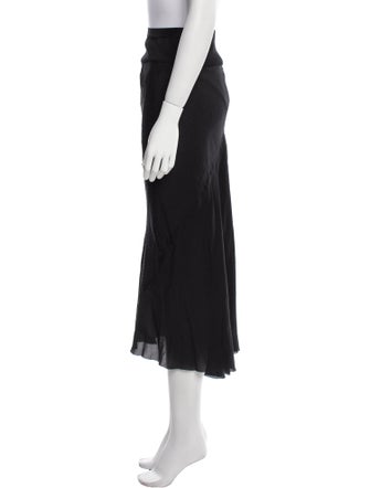 Rick Owens Raw-Edge Trim Midi Length Skirt