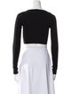 Rick Owens Bateau Neckline Long Sleeve Crop Top