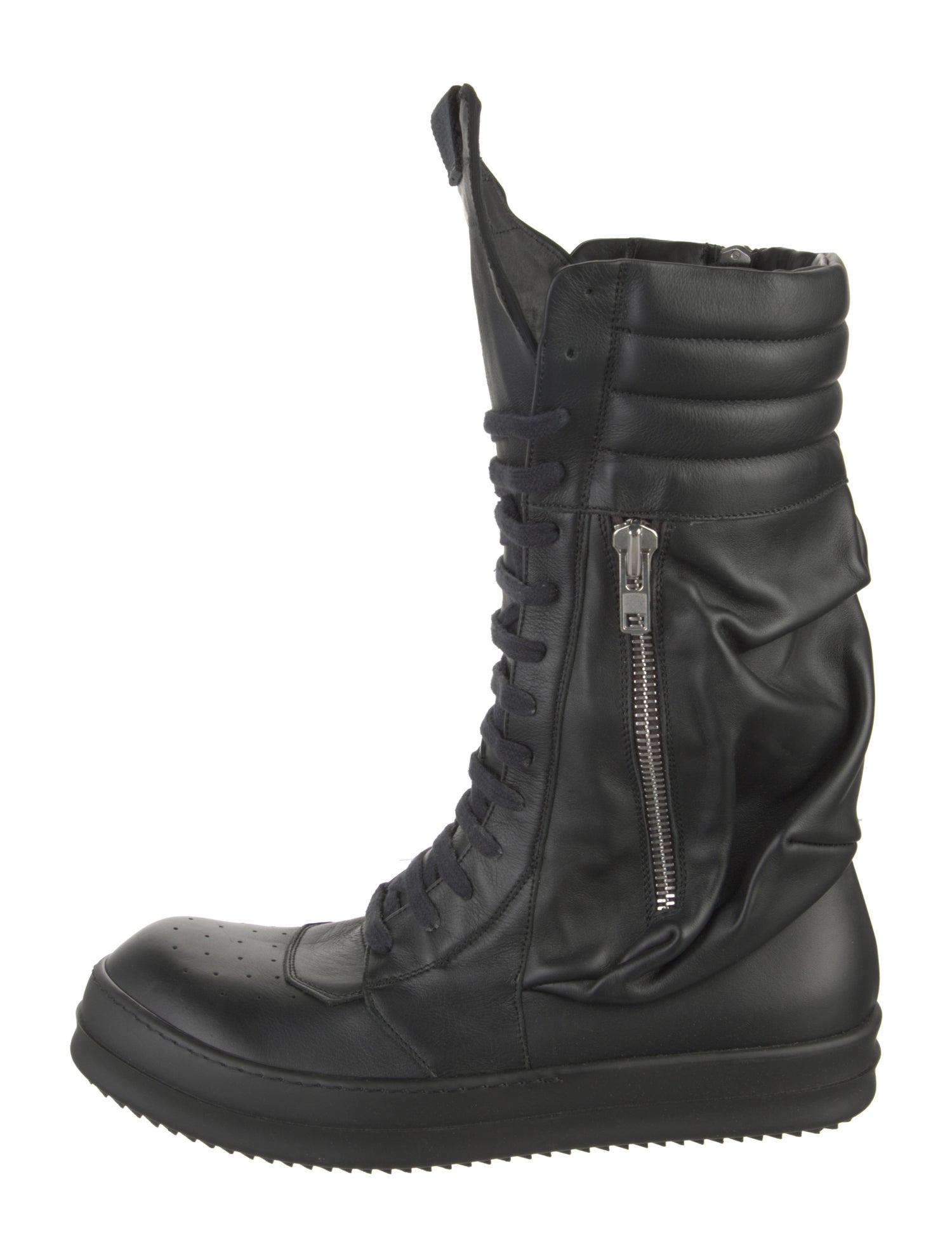 Rick Owens Leather Combat Boots