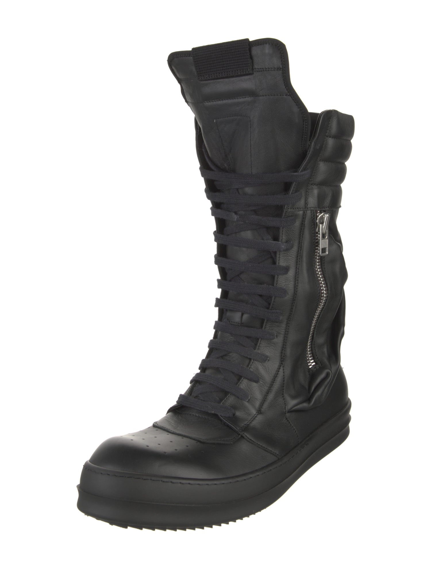 Rick Owens Leather Combat Boots