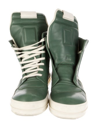 Rick Owens Leather Lace-Up Boots