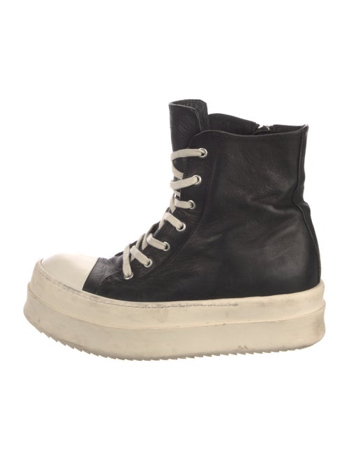 Rick Owens Leather Lace-Up Boots