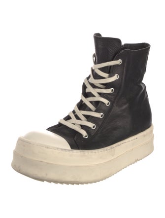 Rick Owens Leather Lace-Up Boots