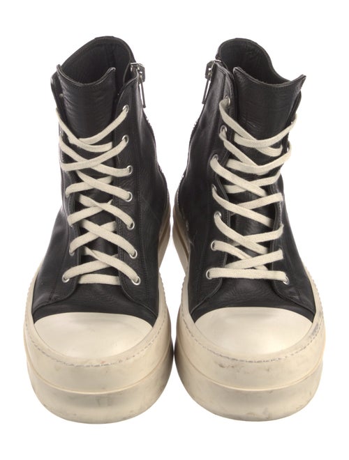 Rick Owens Leather Lace-Up Boots