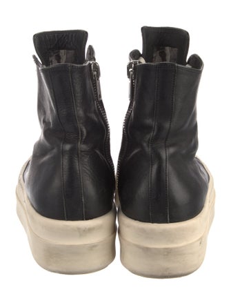 Rick Owens Leather Lace-Up Boots