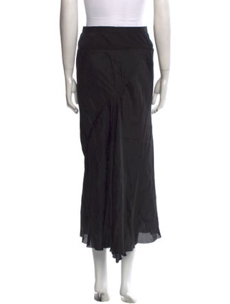 Rick Owens Raw-Edge Trim Midi Length Skirt