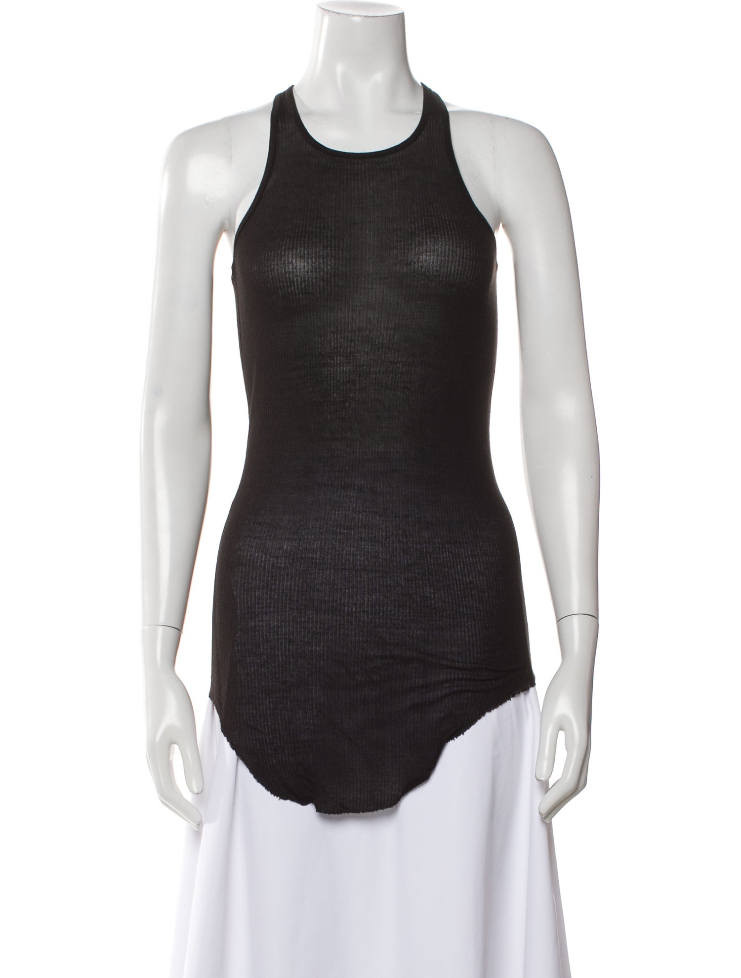 Rick Owens 'Forever' Basic Rib Tank Scoop Neck Top