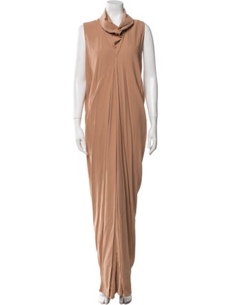 Rick Owens Cowl Neck Long Dress