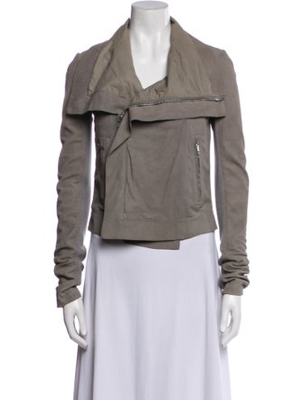 Rick Owens Lamb Leather Biker Jacket