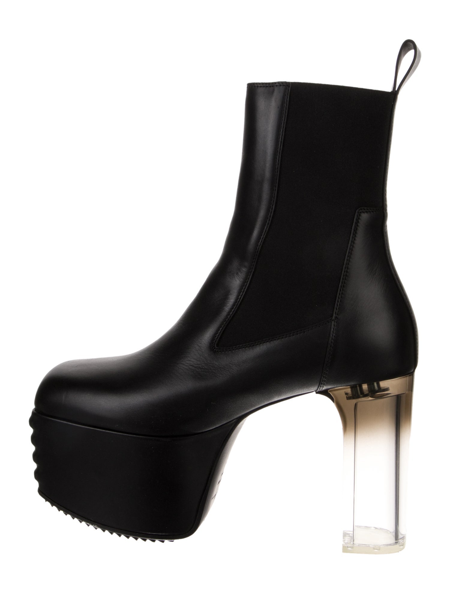 Rick Owens Leather Chelsea Boots