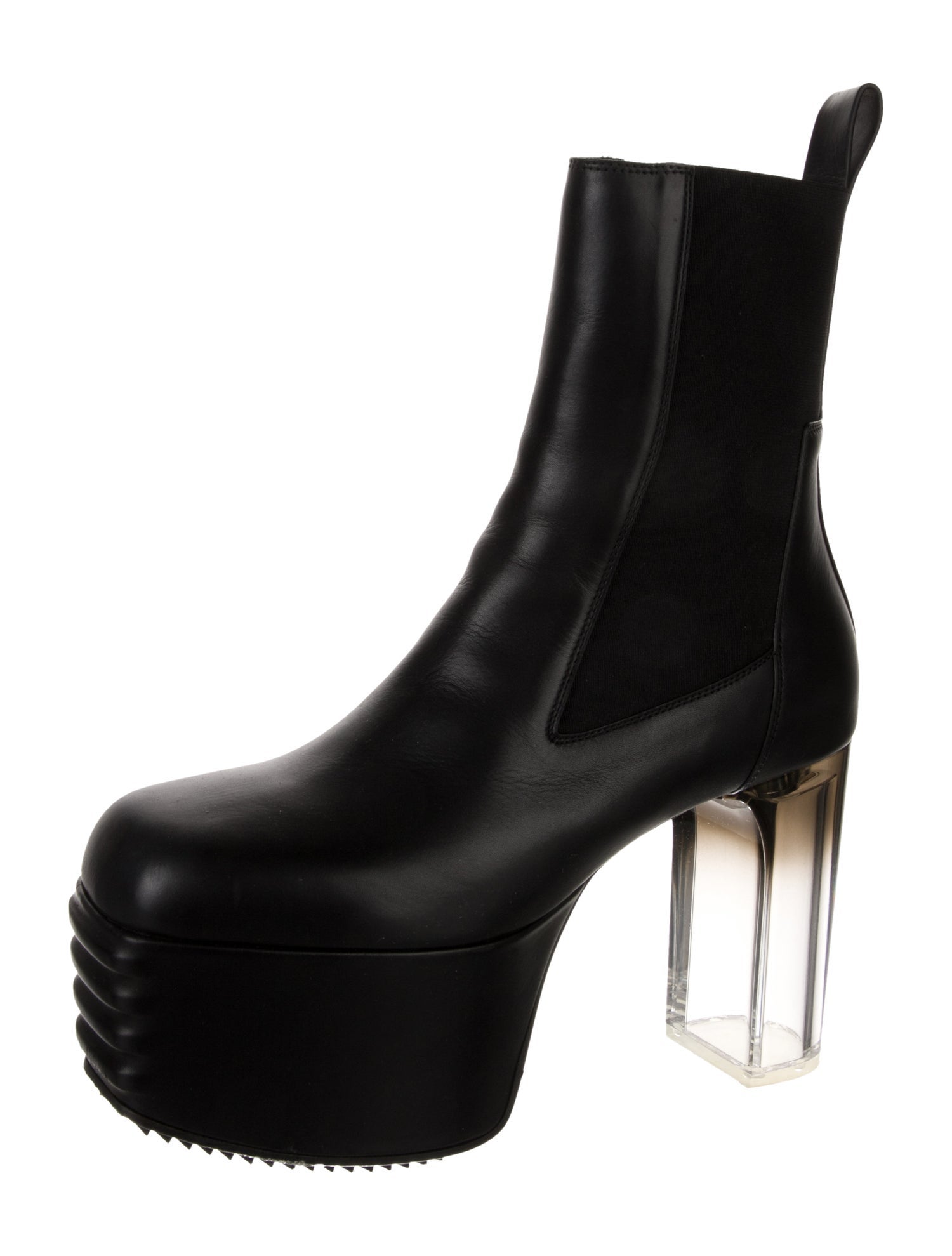 Rick Owens Leather Chelsea Boots