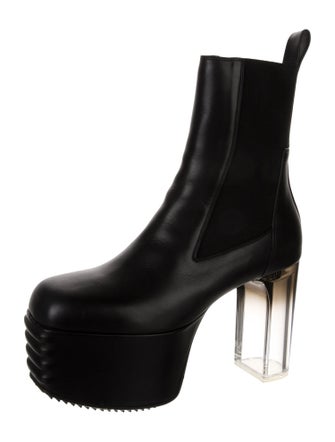 Rick Owens Leather Chelsea Boots