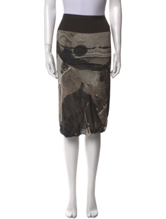 Rick Owens Silk Knee-Length Skirt