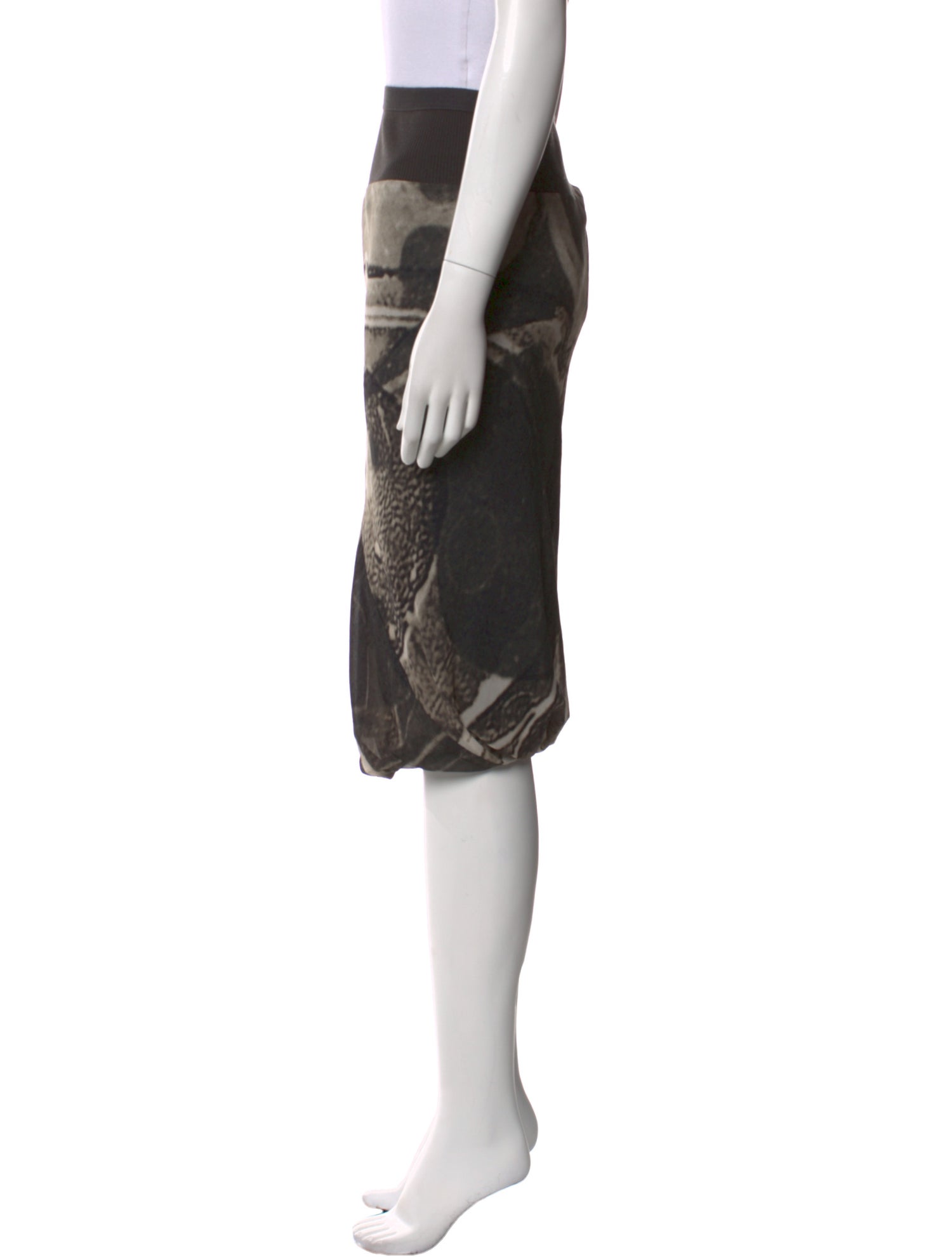 Rick Owens Silk Knee-Length Skirt