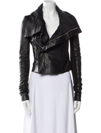 Rick Owens Leather Biker Jacket
