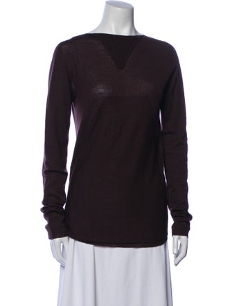 Rick Owens Virgin Wool Bateau Neckline Top