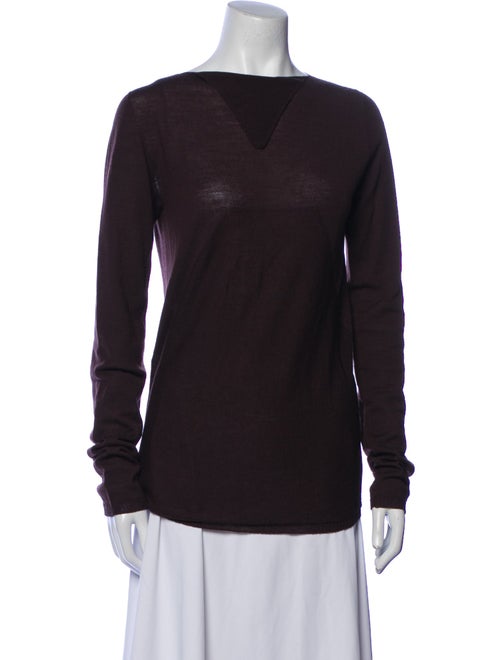 Rick Owens Virgin Wool Bateau Neckline Top