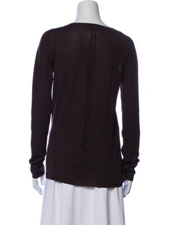 Rick Owens Virgin Wool Bateau Neckline Top