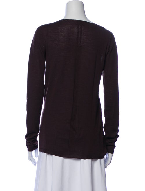 Rick Owens Virgin Wool Bateau Neckline Top