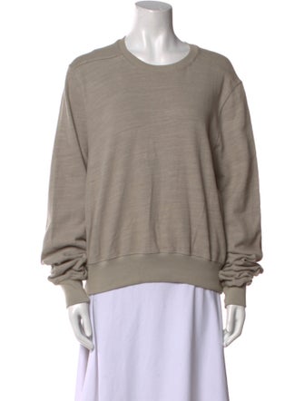 Rick Owens Crew Neck Long Sleeve Sweatshirt
