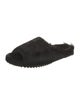 Rick Owens Ponyhair Leather Trim Embellishment Slides