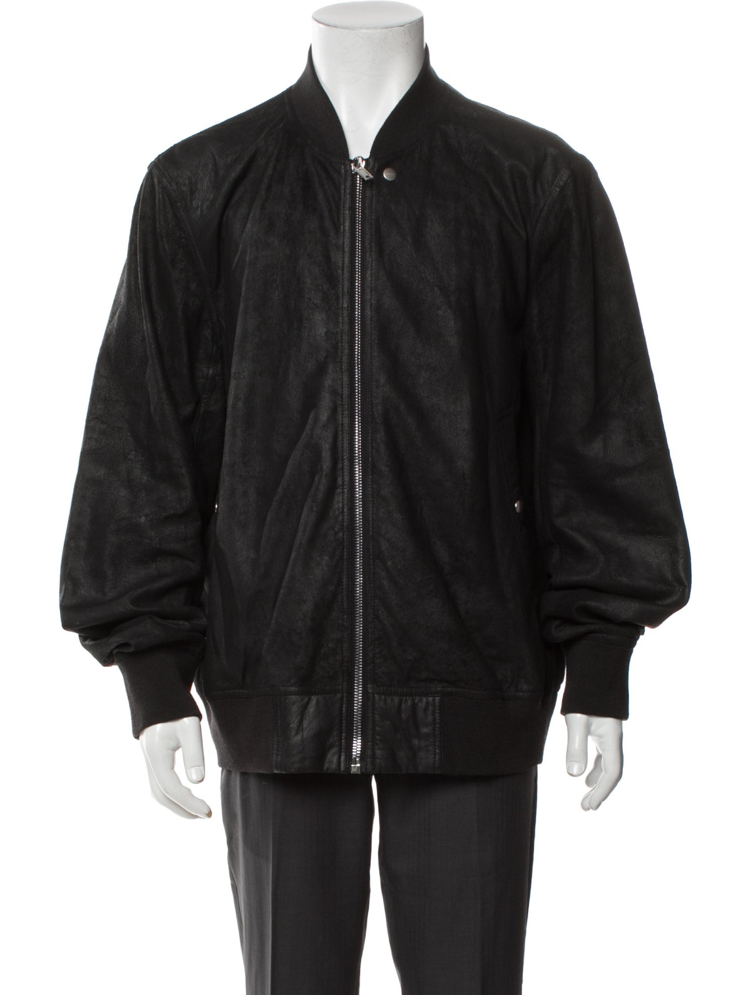 Rick Owens Lamb Leather Bomber Jacket