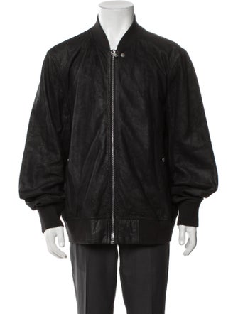 Rick Owens Lamb Leather Bomber Jacket