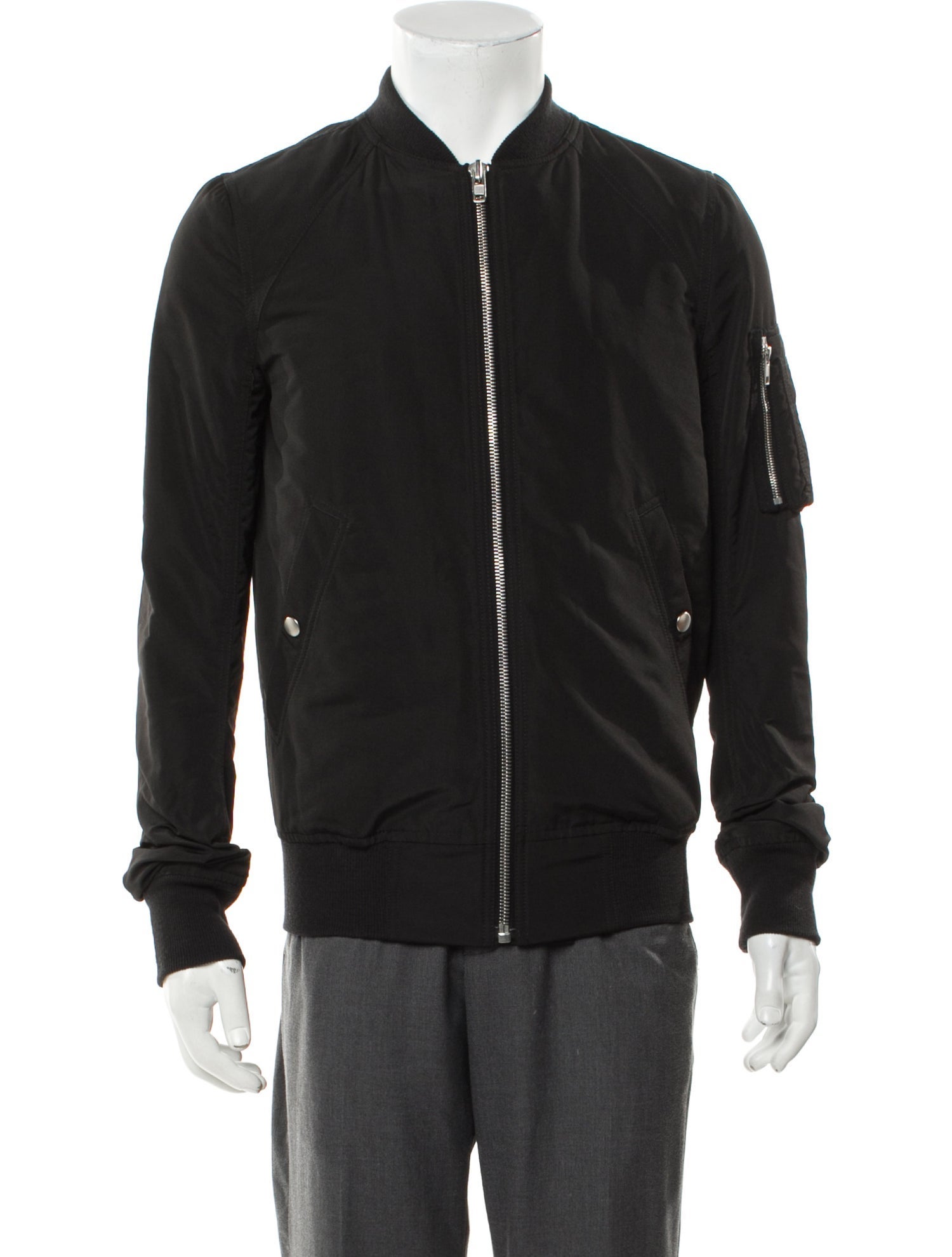 Rick Owens Raglan Bomber Wool Bomber Jacket