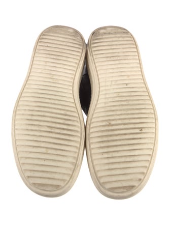 Rick Owens Leather Colorblock Pattern Sock Sneakers