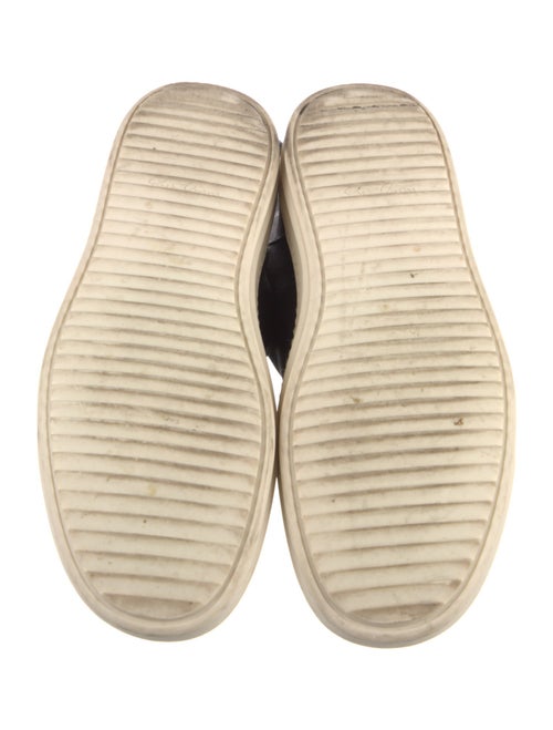 Rick Owens Leather Colorblock Pattern Sock Sneakers