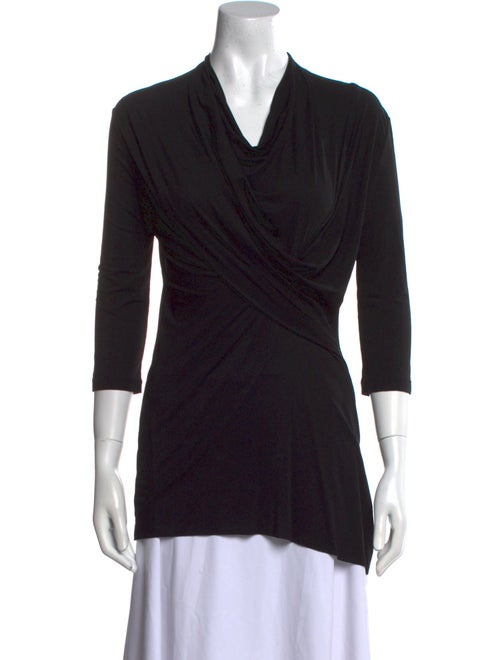 Rick Owens Cowl Neck Three-Quarter Sleeve Top