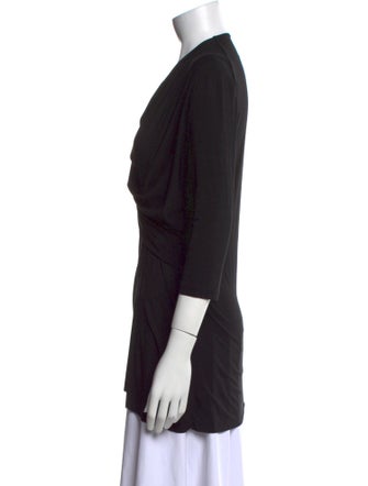 Rick Owens Cowl Neck Three-Quarter Sleeve Top