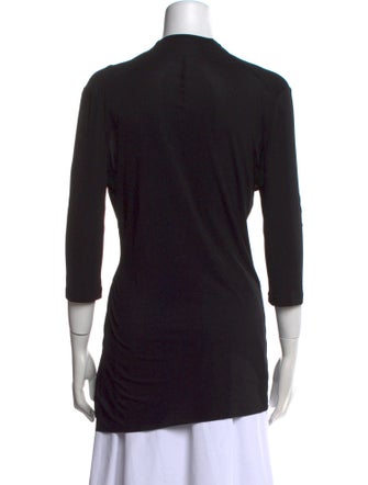 Rick Owens Cowl Neck Three-Quarter Sleeve Top